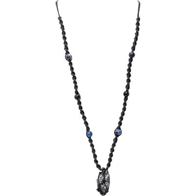 Hippie Necklace - Protection - Sodalite &amp; Rough Black Tourmaline Point, SKU KH-99228, UPC 601620119…