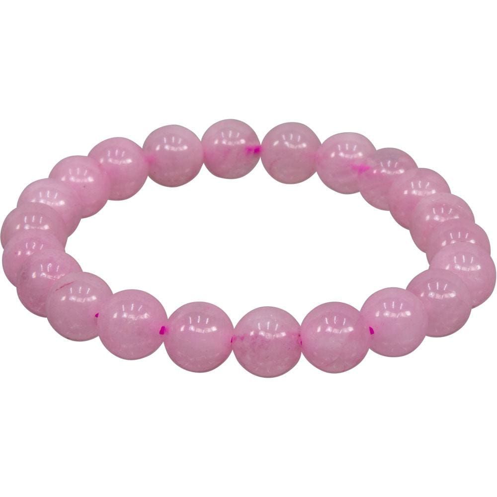 8 mm Elastic Bracelet Round Beads - Rose Quartz, SKU KH-98517, UPC 6016205038018