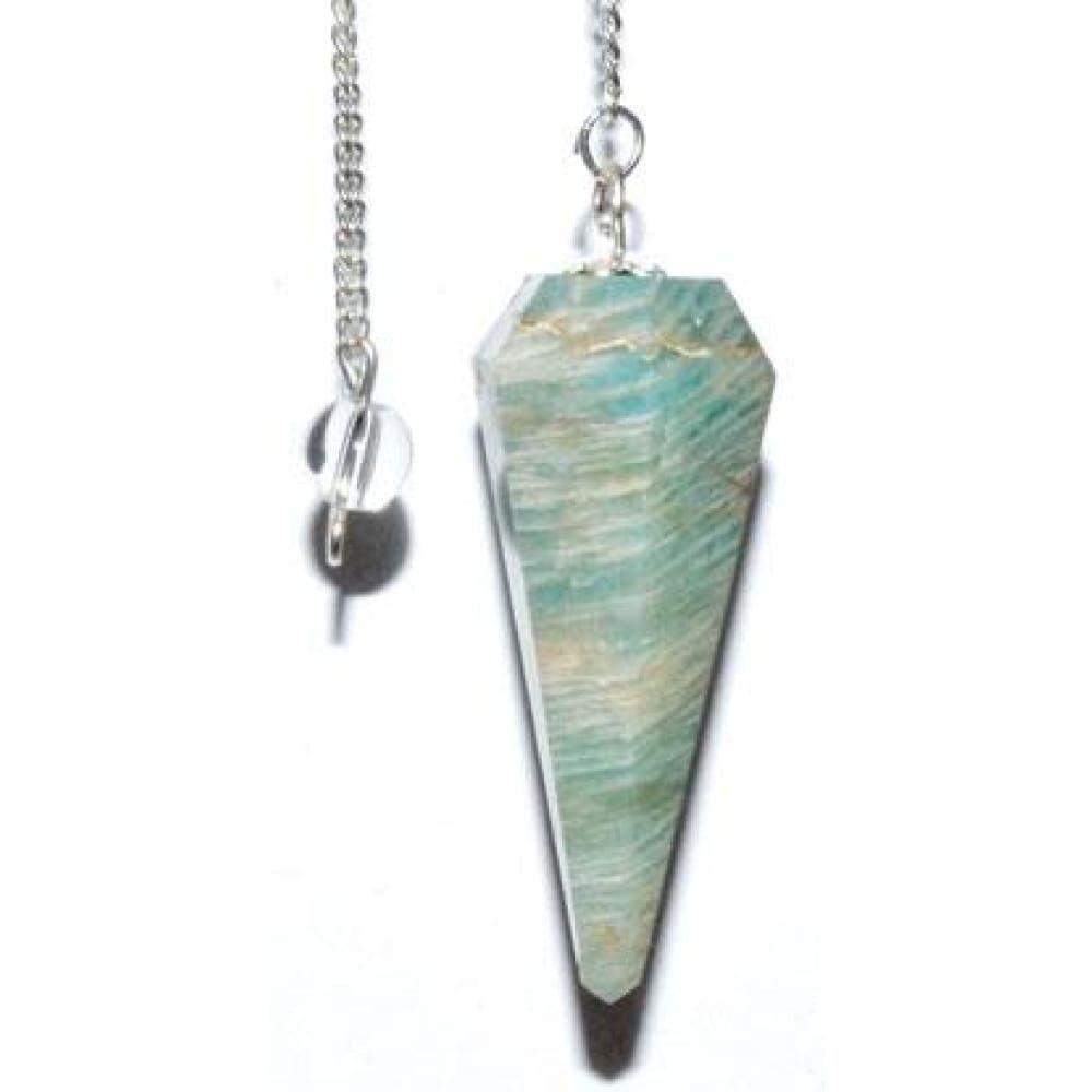 6-Sided Pendulum - Amazonite, SKU PEND-66, UPC 6016208937936