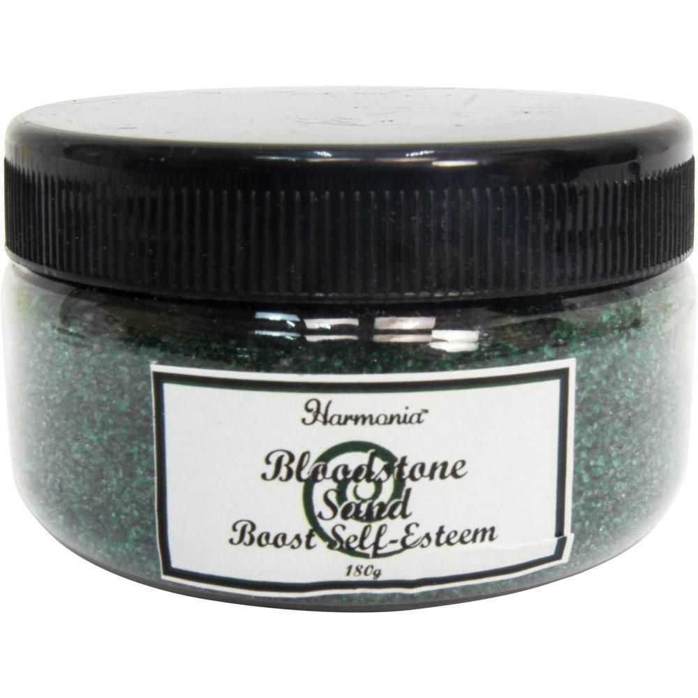 Gemstone Sand Jar 180 gram - Bloodstone, SKU KH-62035, UPC 6016001914981