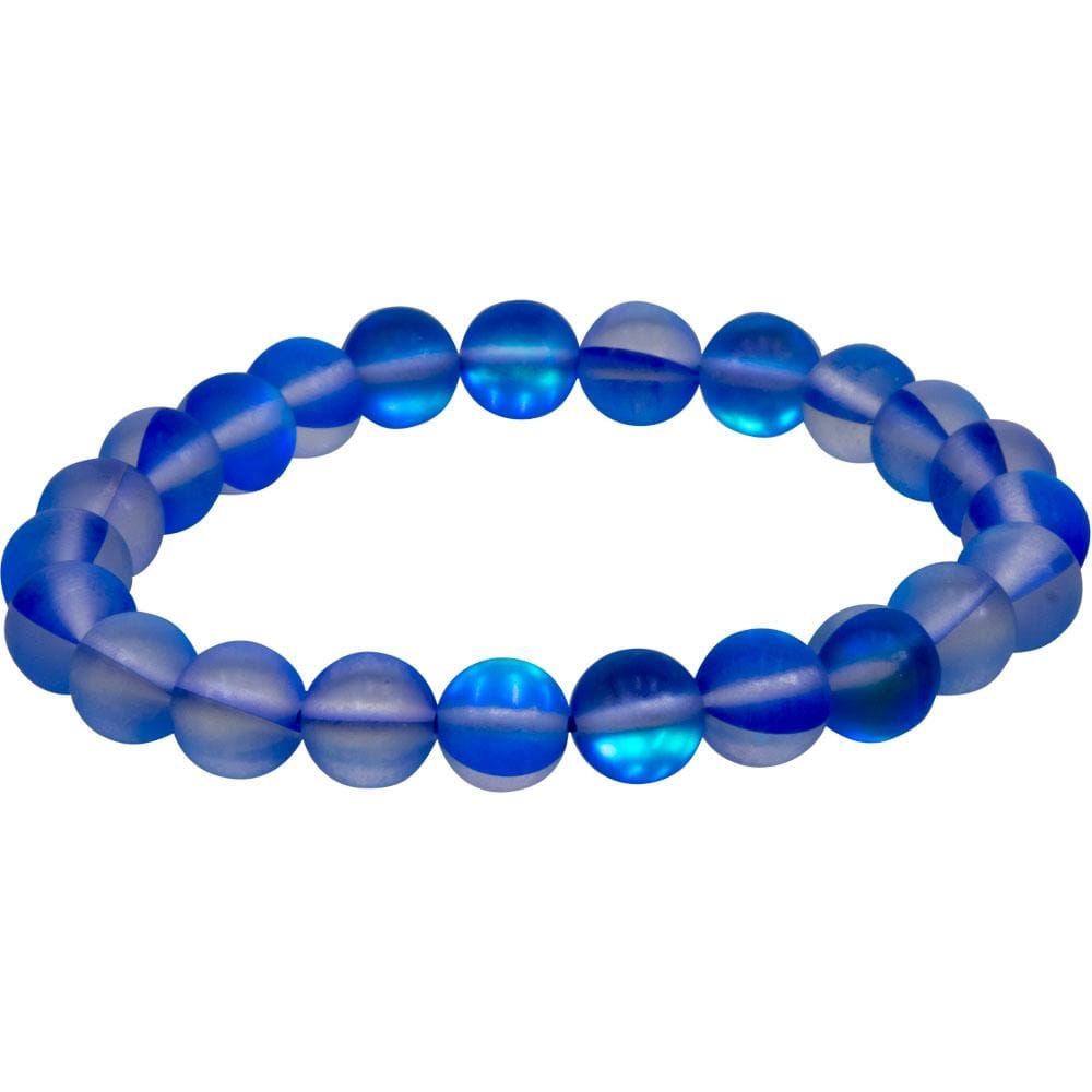 8 mm Elastic Bracelet Round Beads - Glass Cat Eye, SKU KH-98559, UPC 6016208042074