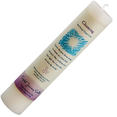 Reiki Charged Herbal 1.5&quot; x 7&quot; Pillar Candle - Cleansing, SKU KH-84433, UPC 6016203620635