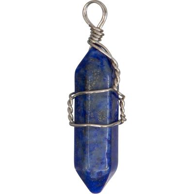 Wire Wrapped Point Pendant - Lapis, SKU KH-98624-D5, UPC 6016205117133