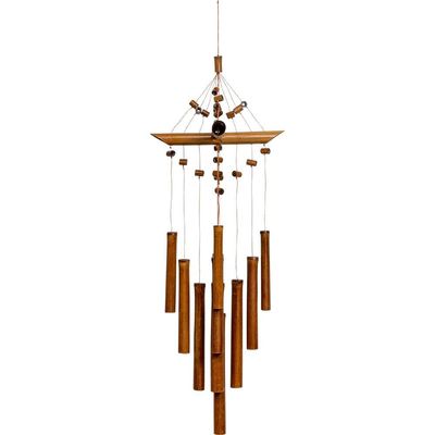27&quot; Bamboo Windchime - Crisscross, SKU KH-30231, UPC 6016202556508