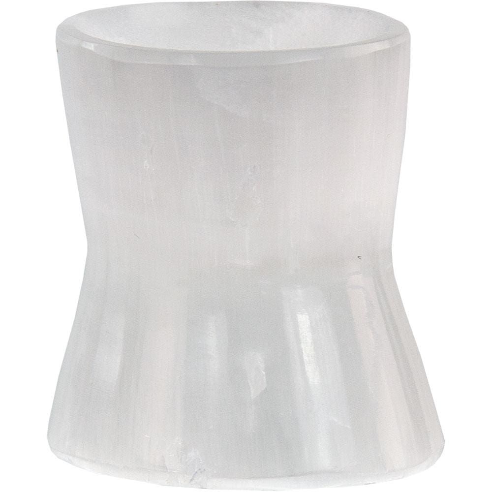 2.25&quot; Selenite Sphere Stand - Hourglass, SKU KH-35507, UPC 6016207657613