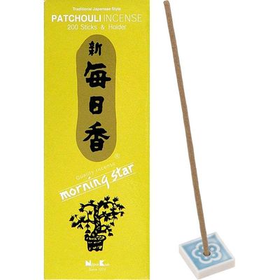 Morning Star Incense 200 Sticks - Patchouli, SKU KH-72717, UPC 6016207296232