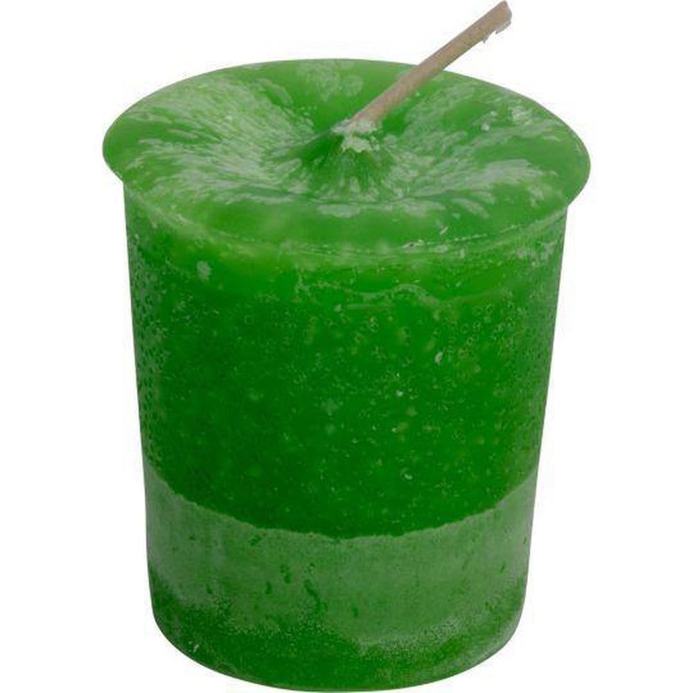 Scented Votive Candle - Eucalyptus (Box of 18), SKU CJ-T023, UPC 6016223591502