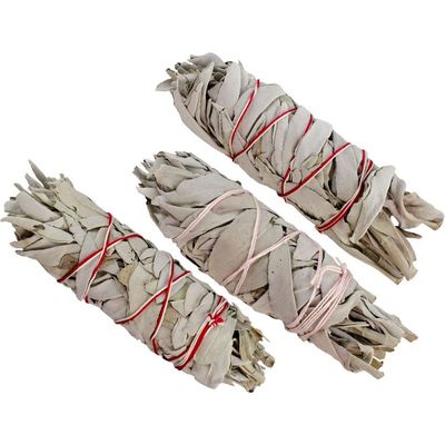 5-6&quot; California White Sage Smudge Stick (12 Pack), SKU SB6-12, UPC 6016207025016
