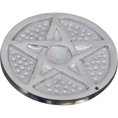 4&quot; Aluminum Incense Holder - Pentacle, SKU KH-89018, UPC 6016207312338