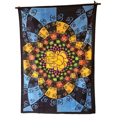 54&quot; x 86&quot; Lotus Ganesh Tapestry, SKU X218-TST-LGA, UPC 6016204623666