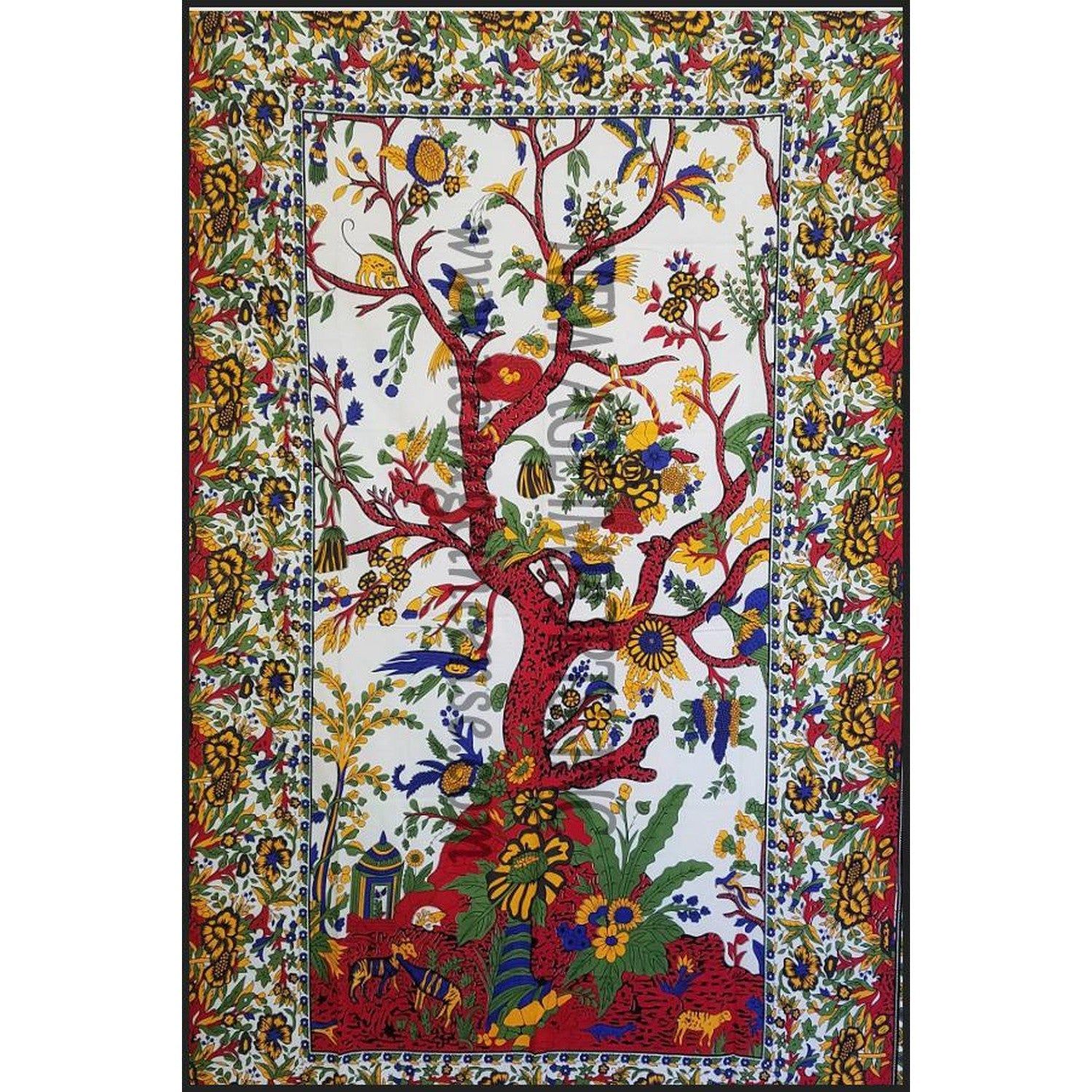 54&quot; x 86&quot; Tree of Life Tapestry, SKU X222-TST-TREE, UPC 6016201135186