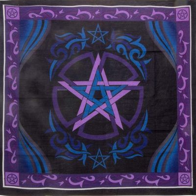 36&quot; Cotton Altar Cloth - Pentacle, SKU KH-57552, UPC 6016201627629
