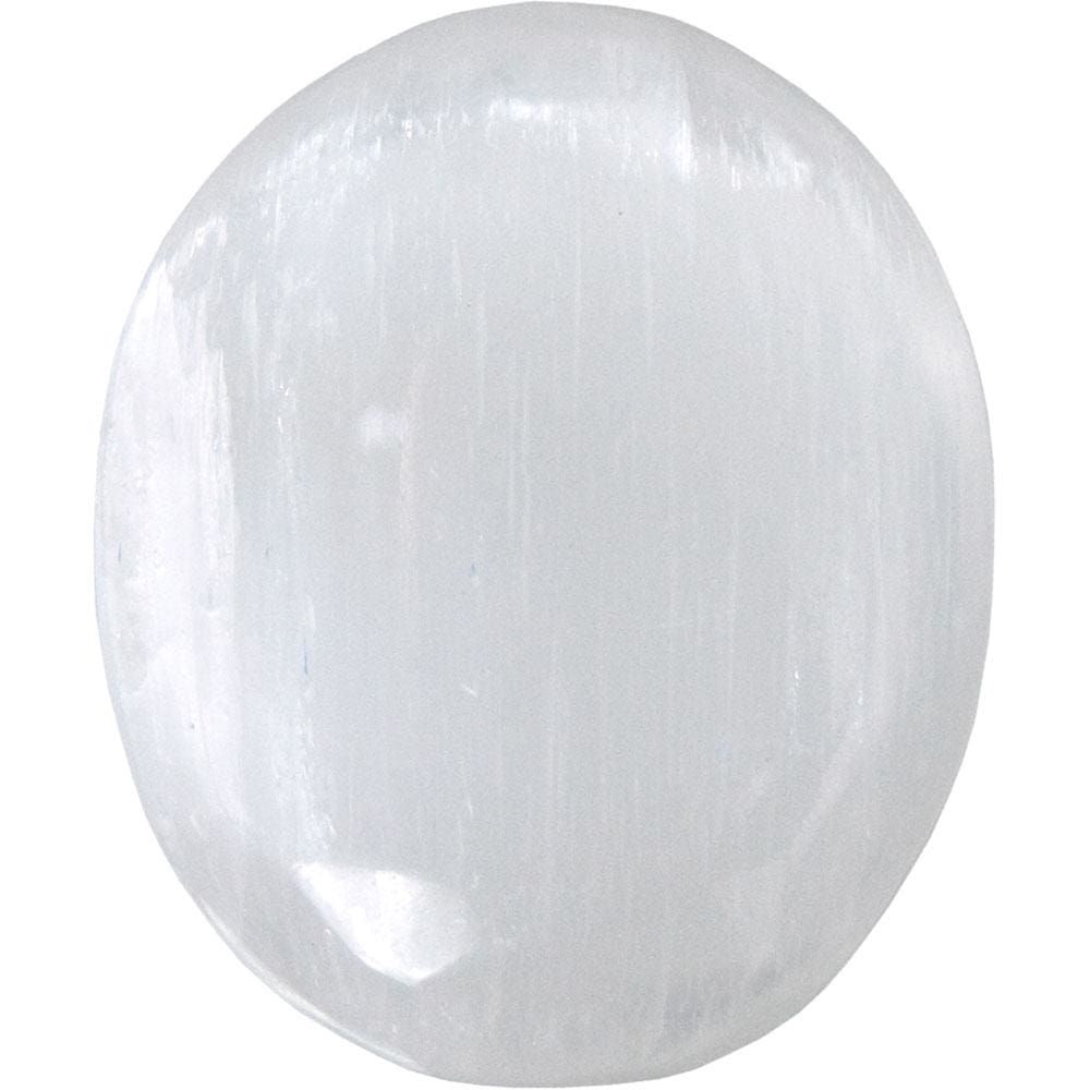 3&quot; Palm Stone - Selenite, SKU KH-63100, UPC 6016204915990