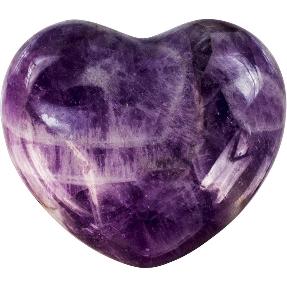 2&quot; Puffed Gemstone Heart - Chevron Amethyst, SKU KH-62350, UPC 6016209252205