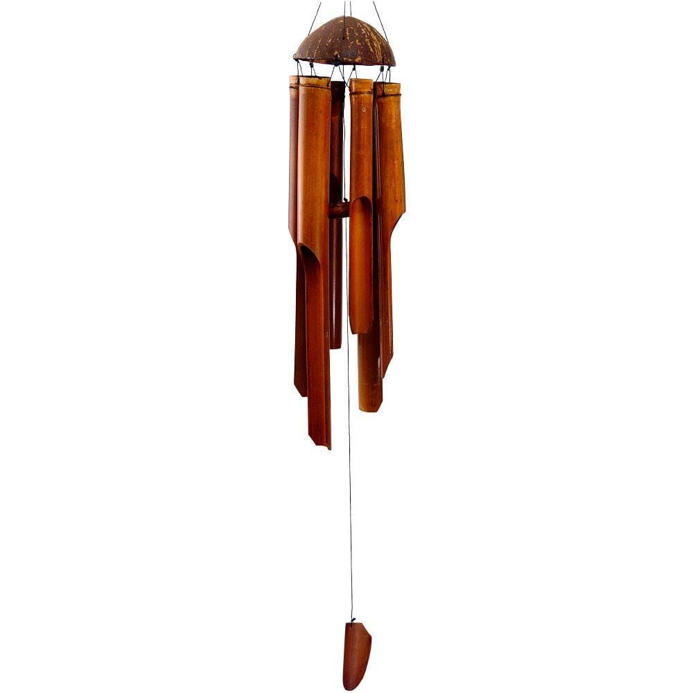 14&quot; Bamboo Wind Chime - Plain, SKU KH-30100, UPC 6016200588549