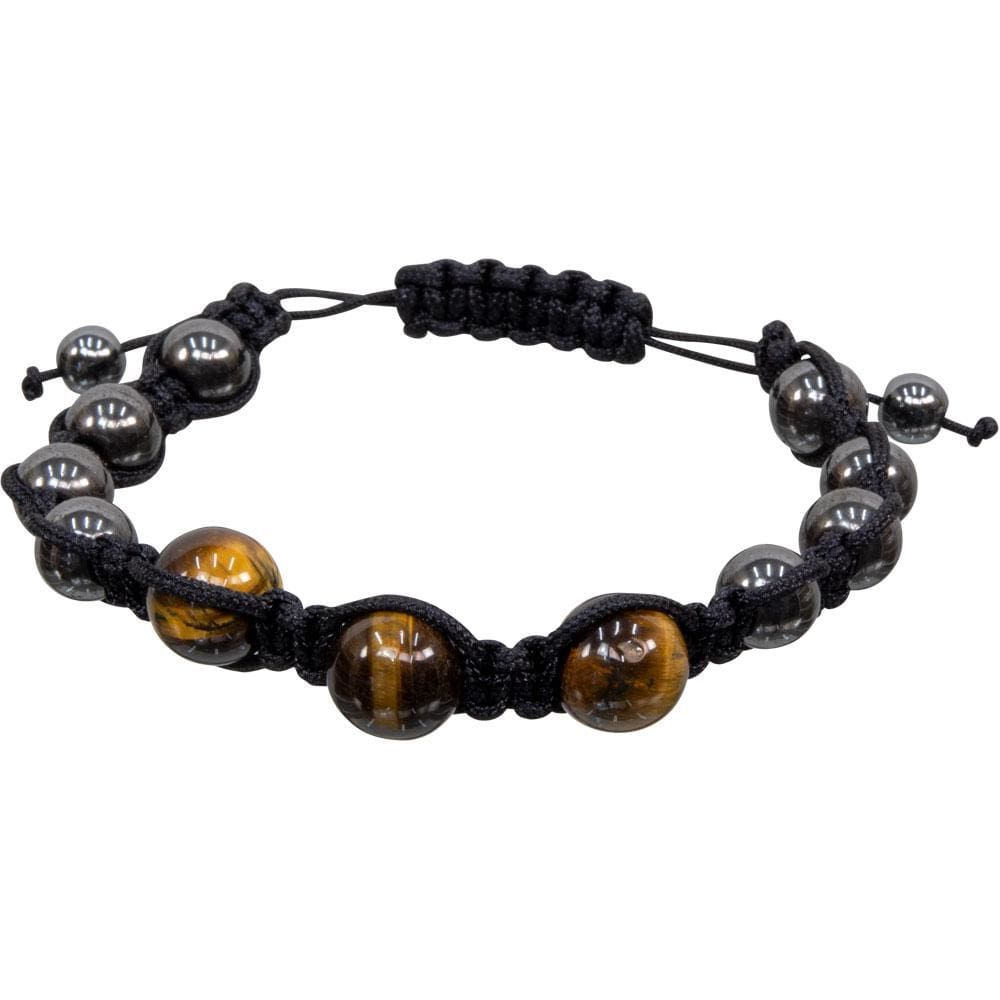 8 mm Magnetic Hematite Bracelet - Tiger Eye, SKU KH-95305, UPC 6016200724763