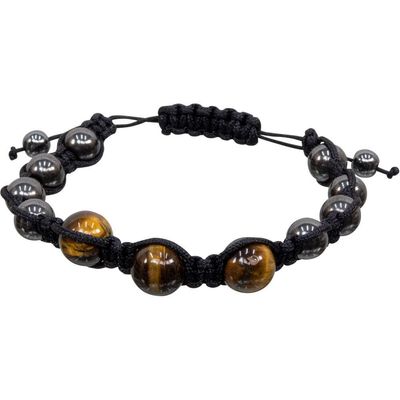 8 mm Magnetic Hematite Bracelet - Tiger Eye, SKU KH-95305, UPC 6016200724763
