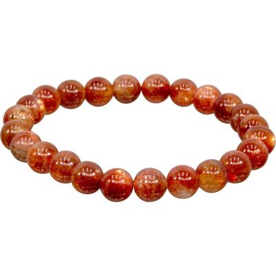5-6 mm Elastic Bracelet Round Beads - Sunstone, SKU 30438305, UPC 6016200454400