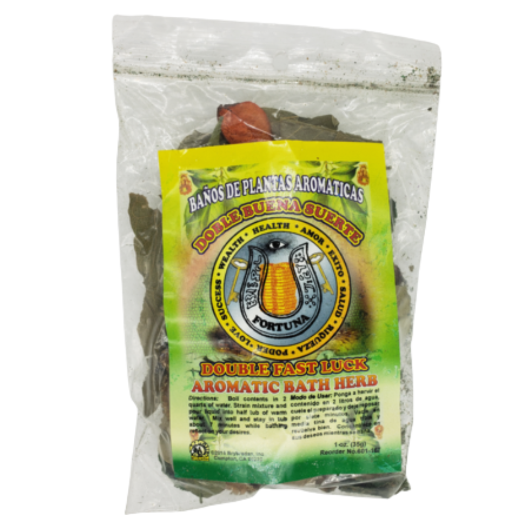 Brybradan Aromatic Bath Herbs - Double Fast Luck (Doble Buena Suerte), SKU RM-601167, UPC 601623226…