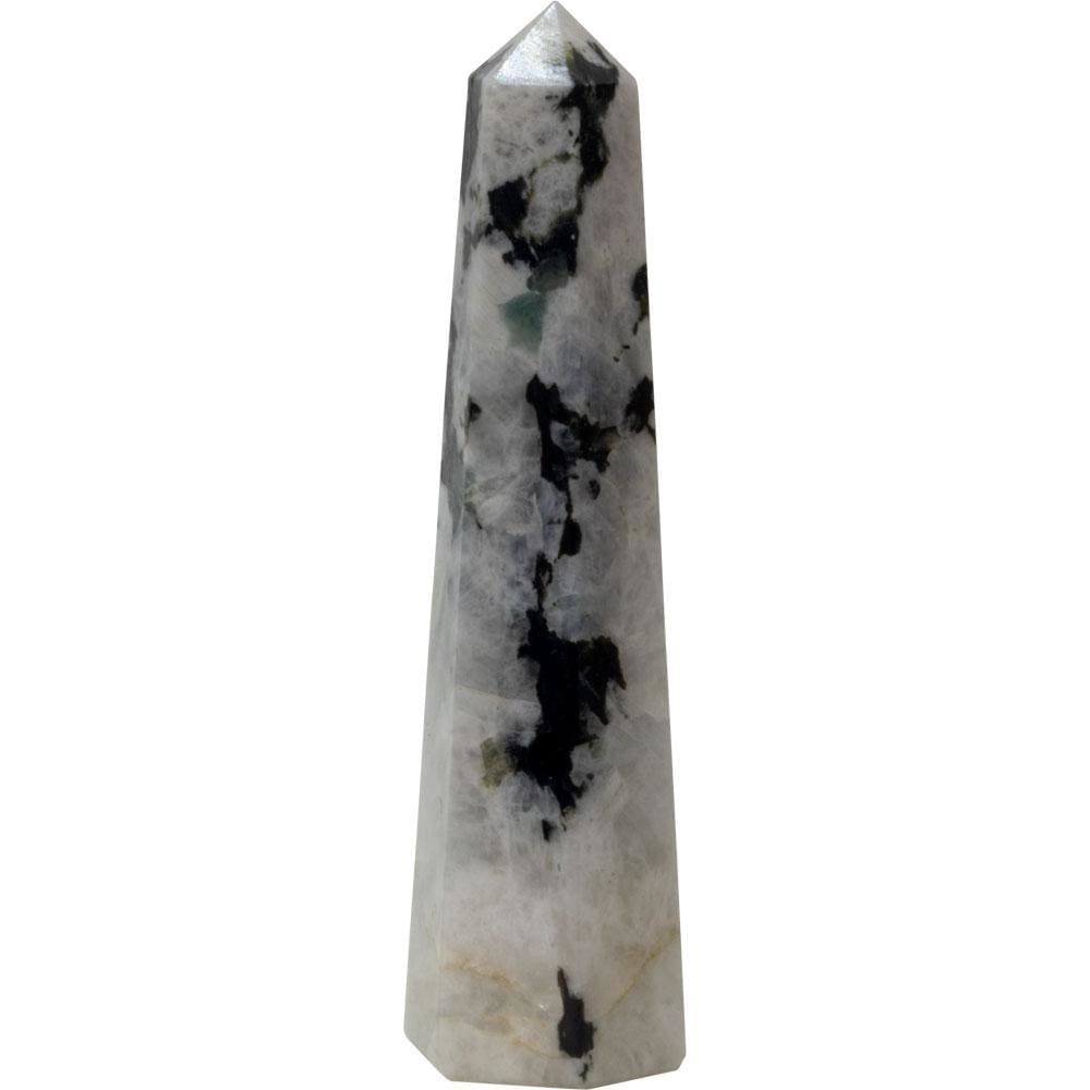 3-4&quot; Gemstone Obelisk - Rainbow Moonstone, SKU KH-76182, UPC 6016201731760
