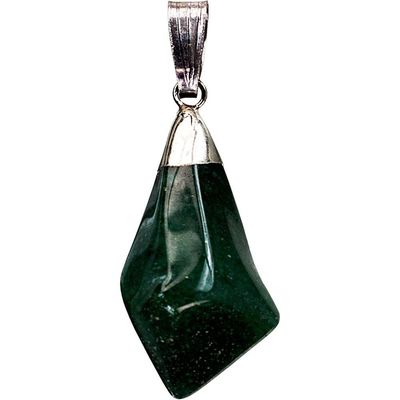 Diamond Shape Stone Pendant - Green Aventurine, SKU KH-97625, UPC 6016209888879