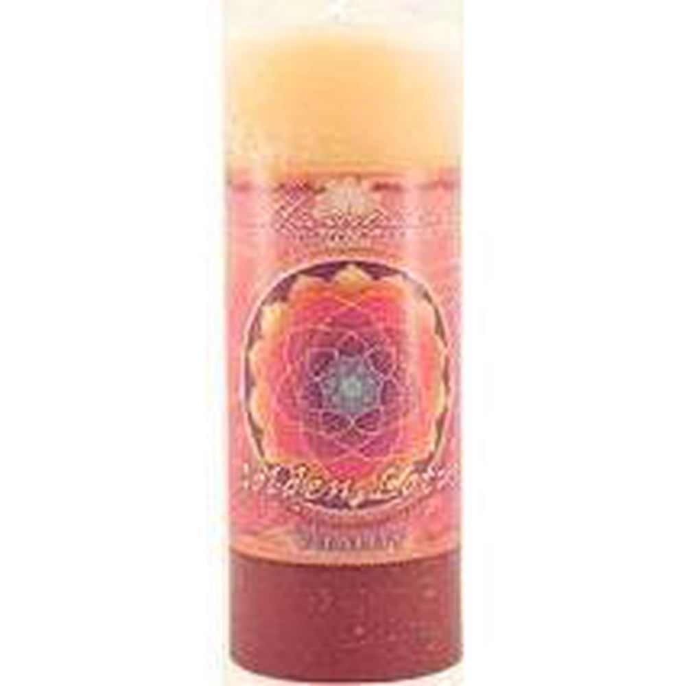 Vitality 2.5&quot; x 6&quot; Mandala Pillar Candle, SKU CJ-MP008, UPC 6016202583504