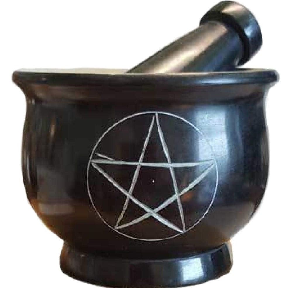 4&quot; Pentagram Mortar and Pestle Set, SKU SOB36, UPC 6016237224205