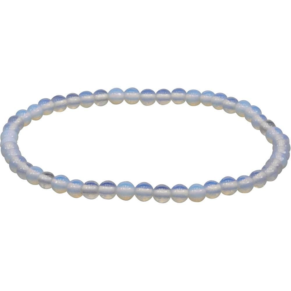 4 mm Elastic Bracelet Round Beads - Opalite, SKU KH-98643, UPC 6016211986969
