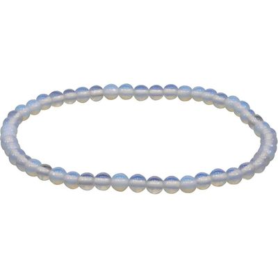 4 mm Elastic Bracelet Round Beads - Opalite, SKU KH-98643, UPC 6016211986969