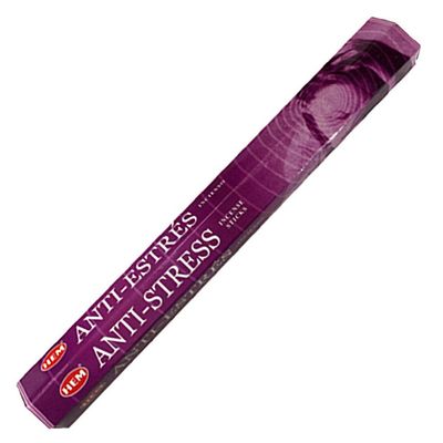 Anti Stress HEM Incense Stick 20 Pack, SKU ANS20, UPC 6016207417453