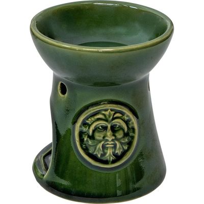 4&quot; Ceramic Oil Burner - Green Man, SKU KH-08120, UPC