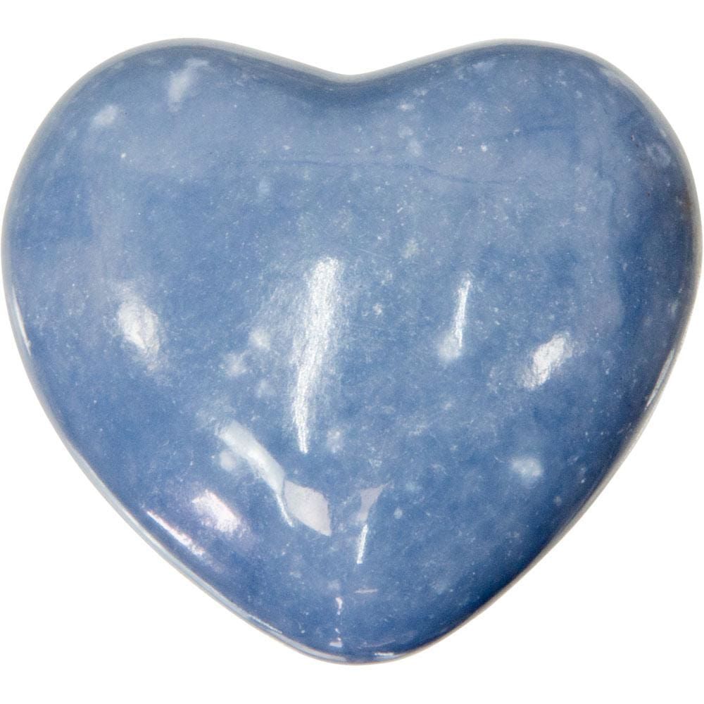 2&quot; Puffed Gemstone Heart - Angelite, SKU KH-62360, UPC 6016204269208