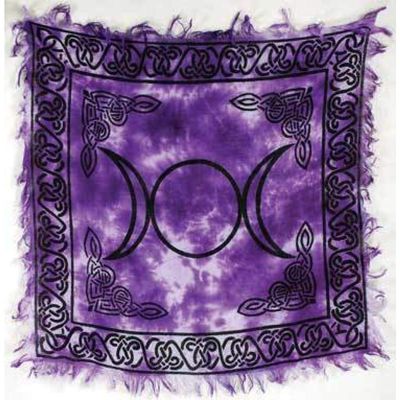 18&quot; Satin Altar Cloth - Triple Moon, SKU SC90, UPC 6016246991921