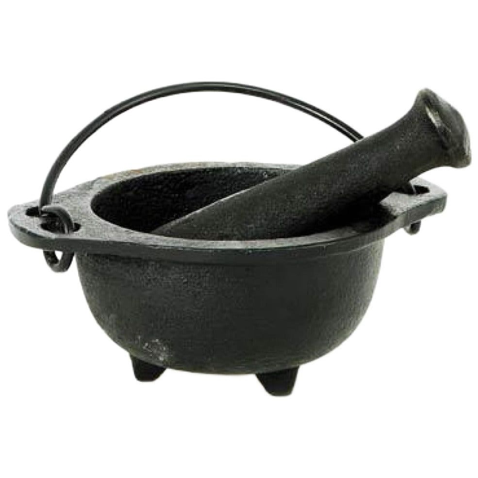 3&quot; Cast Iron Cauldron Mortar &amp; Pestle Set, SKU MP3, UPC 6016211485455