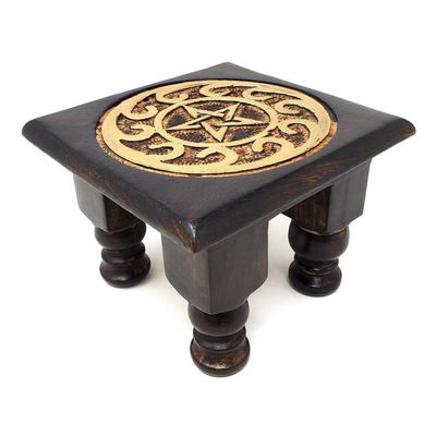 6&quot; x 6&quot; Pentagram Altar Table, SKU 641S, UPC 6016229161143