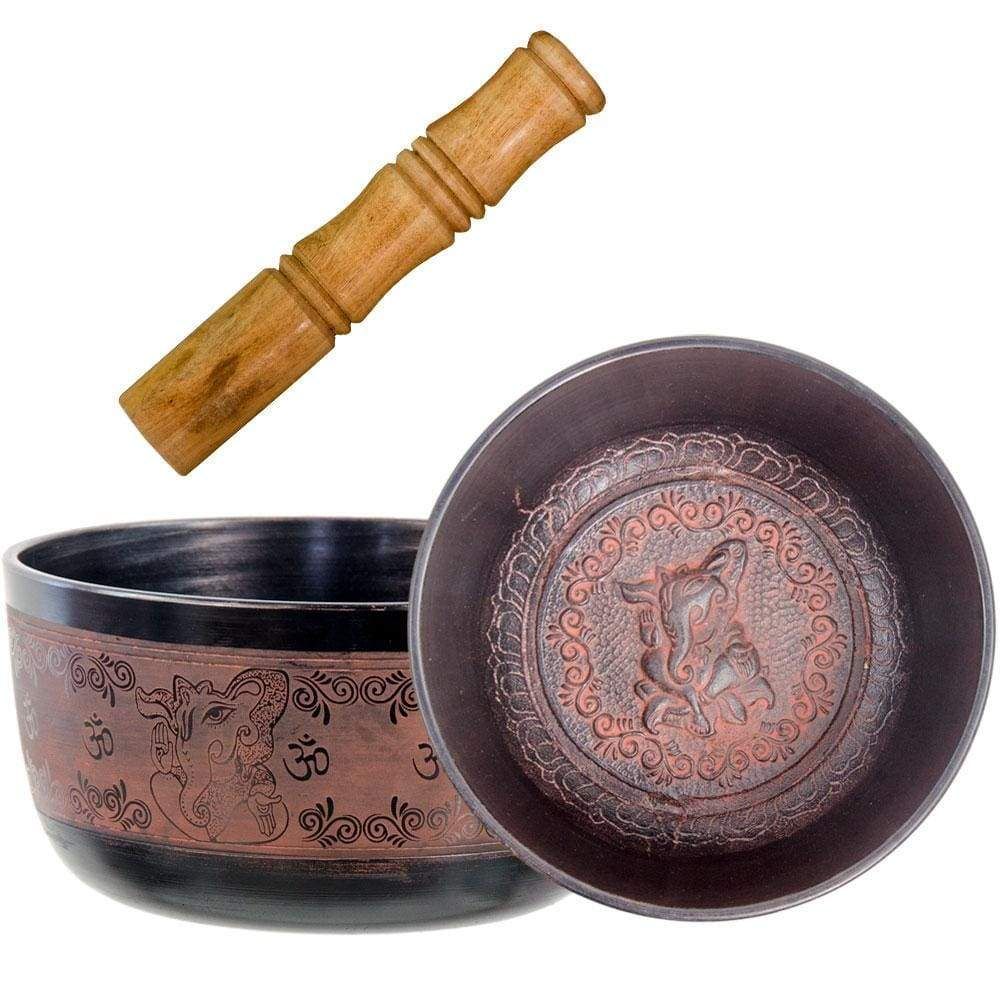 10&#39; Singing Bowl Flat Sides - Ganesha, SKU KH-31259, UPC 6016203948920
