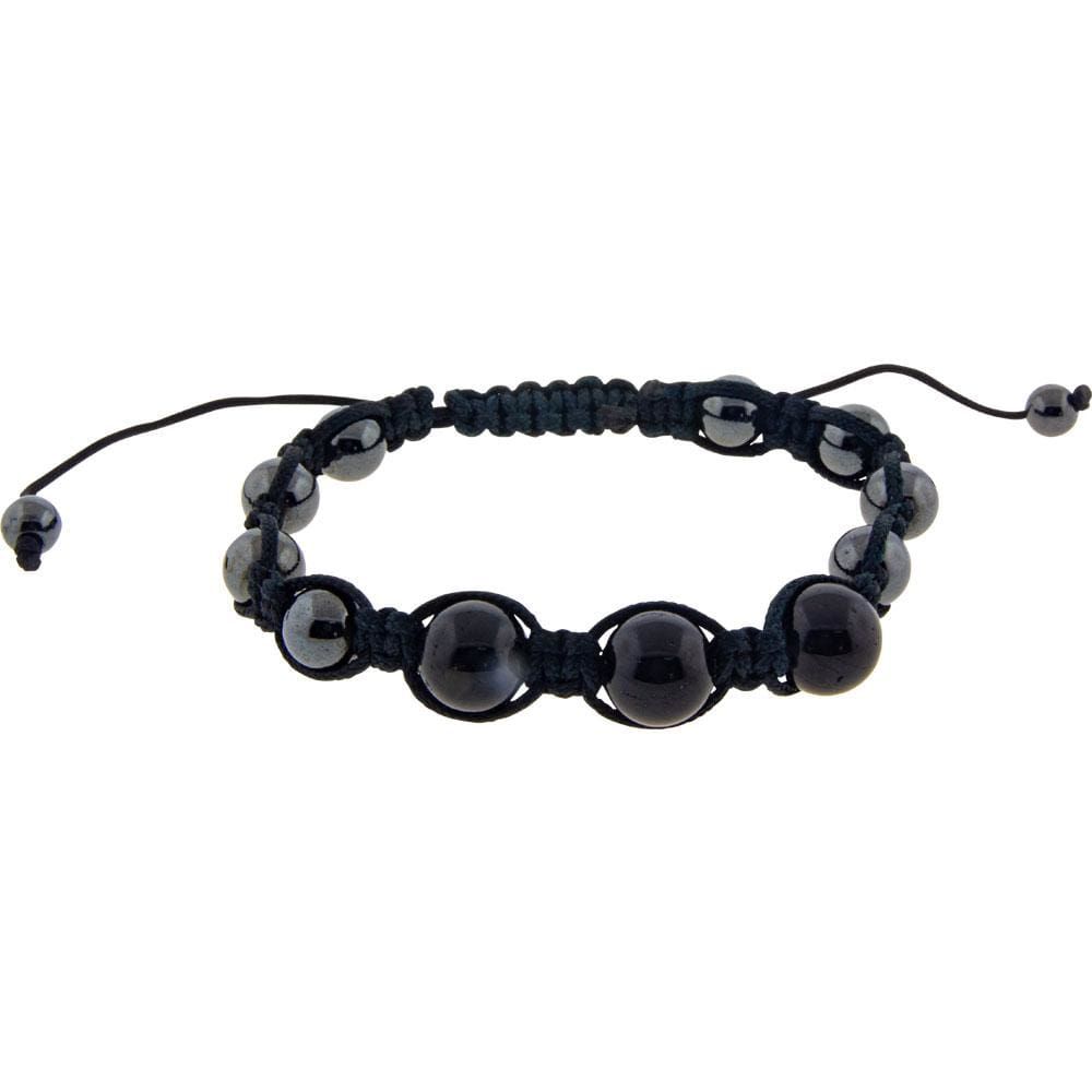 8 mm Magnetic Hematite Bracelet - Black Tourmaline, SKU KH-98773, UPC 6016212519586
