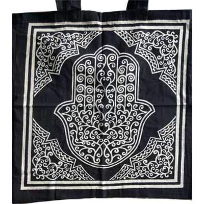 18&quot; x 18&quot; Hand of Compassion White &amp; Black Tote Bag, SKU Z038-SC74-HOC, UPC 6016200912931