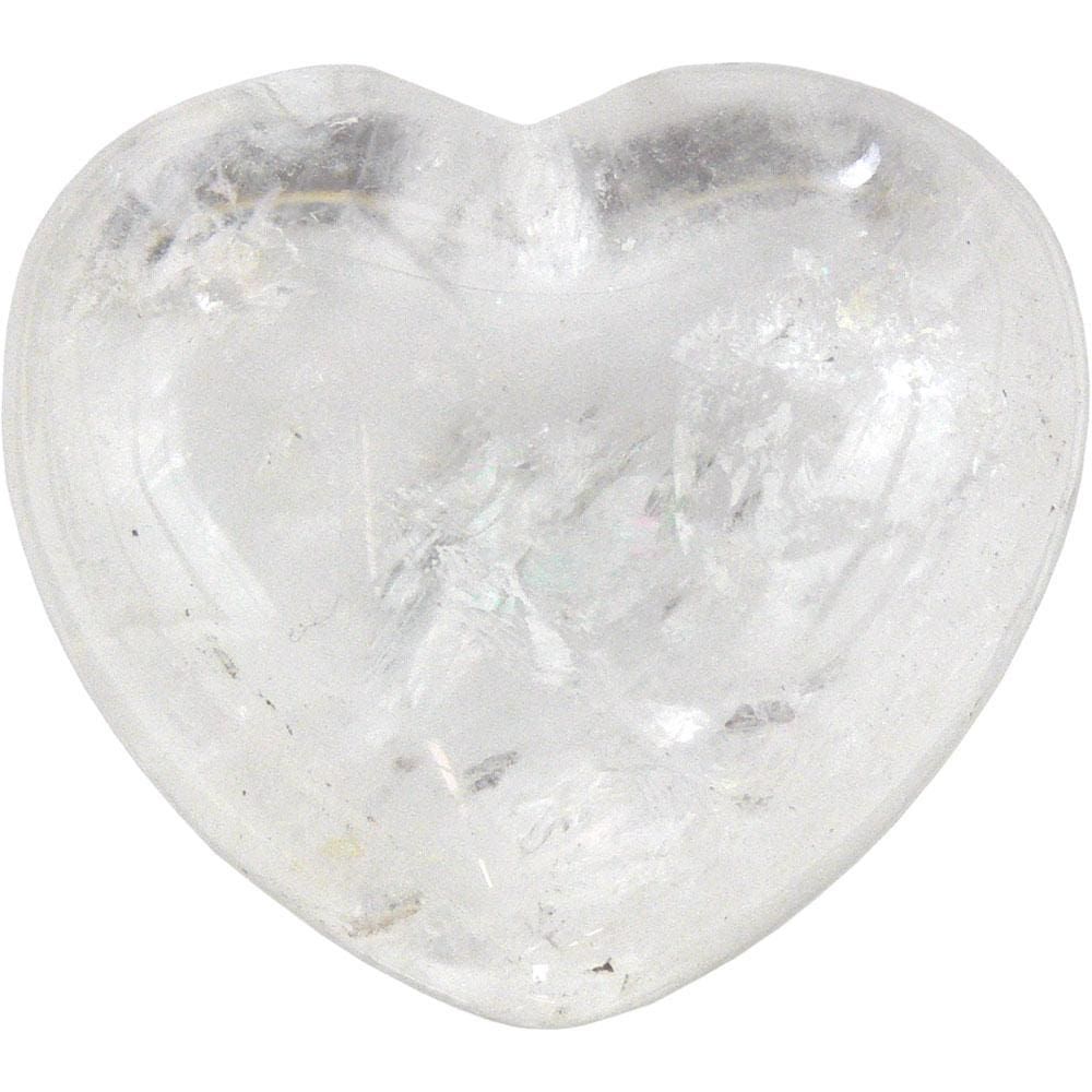 2&quot; Puffed Gemstone Heart - Clear Quartz, SKU KH-62352, UPC 6016202937932