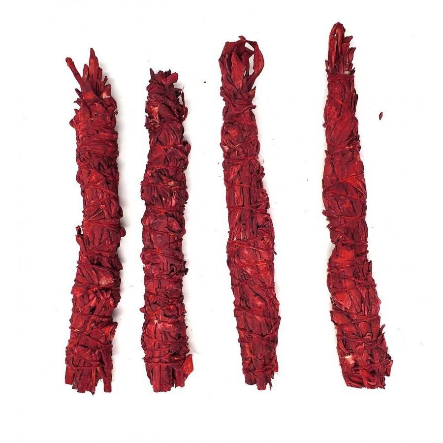 7&quot; Dragons Blood &amp; White Sage Smudge Wand, SKU SB13, UPC 6016002730764