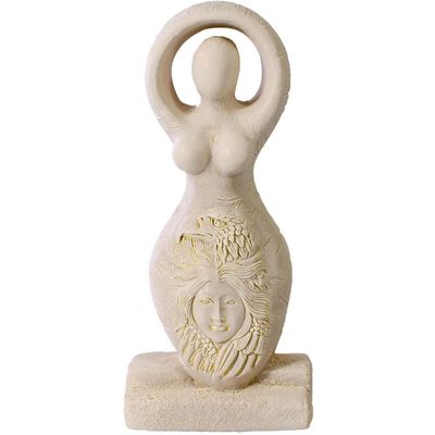 5.5&quot; Gypsum Cement Figurine - Eagle Goddess, SKU KH-12195, UPC 6016203261265