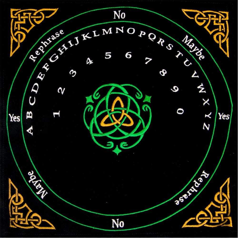 12&quot; x 12&quot; Velvet Pendulum Mat - Celtic with Colors, SKU KH-64405, UPC 6016206614617