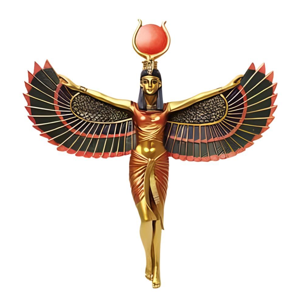12.25&quot; Open Wings Isis Wall Plaque Statue, SKU PG-8107, UPC