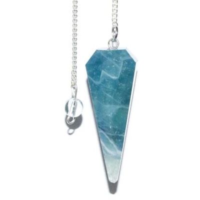 6-Sided Pendulum - Green Fluorite, SKU PEND-57, UPC 6016243891897