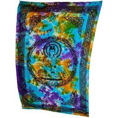 72&quot; x 108&quot; Quan Yin Tie Dye Tapestry, SKU CPS-KY, UPC 6016200421464