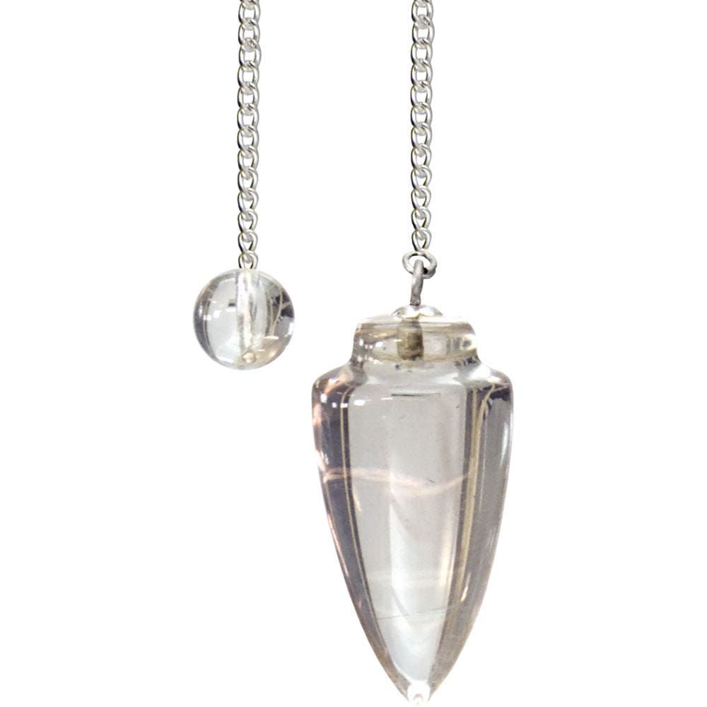 Curved Pendulum - Clear Quartz, SKU KH-61096, UPC 6016237126165