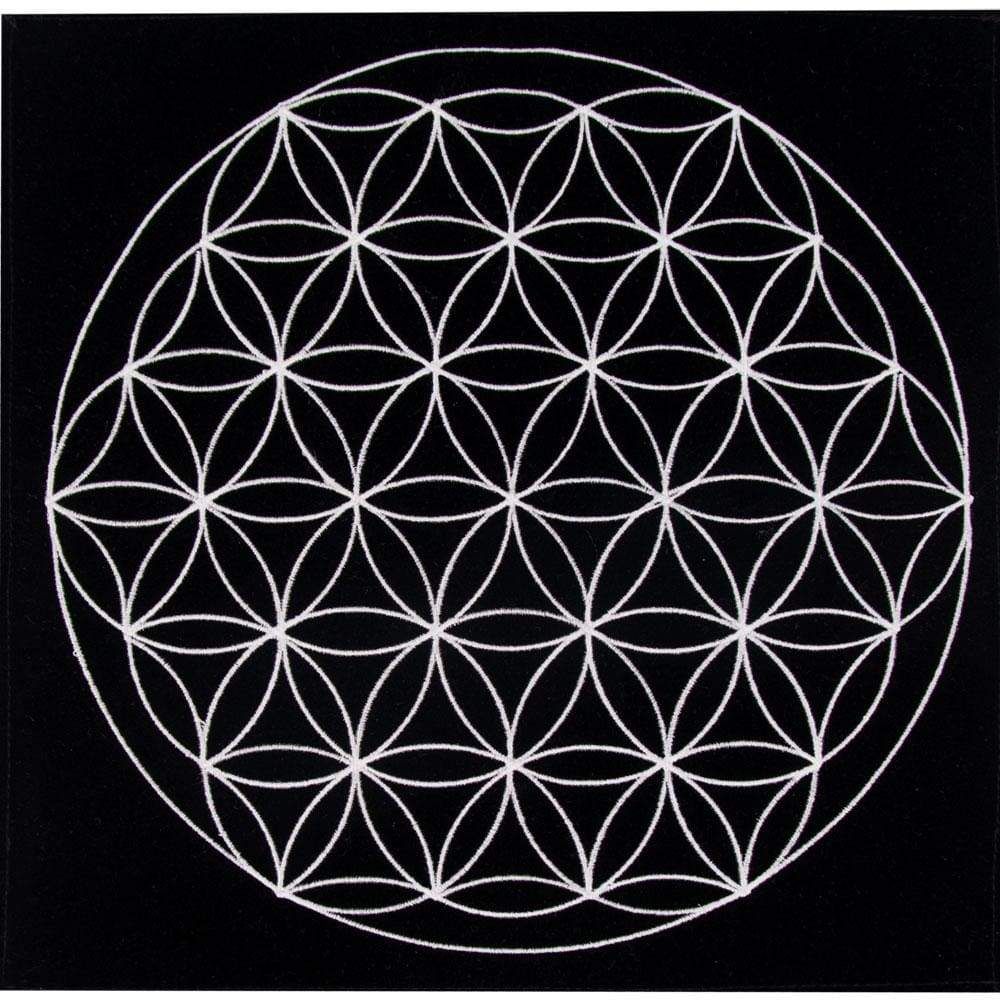 12&quot; x 12&quot; Charging Mat - Flower of Life, SKU KH-64403, UPC 6016211227291