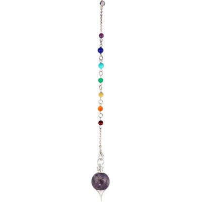 Pendulum Sephoroton with Chakra - Amethyst, SKU KH-61357, UPC 6016223154127