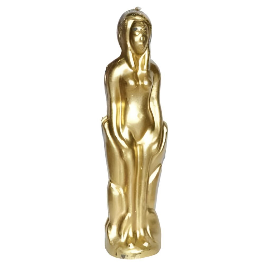 8&quot; Female Candle - Gold, SKU RM-10252, UPC 6016201679604