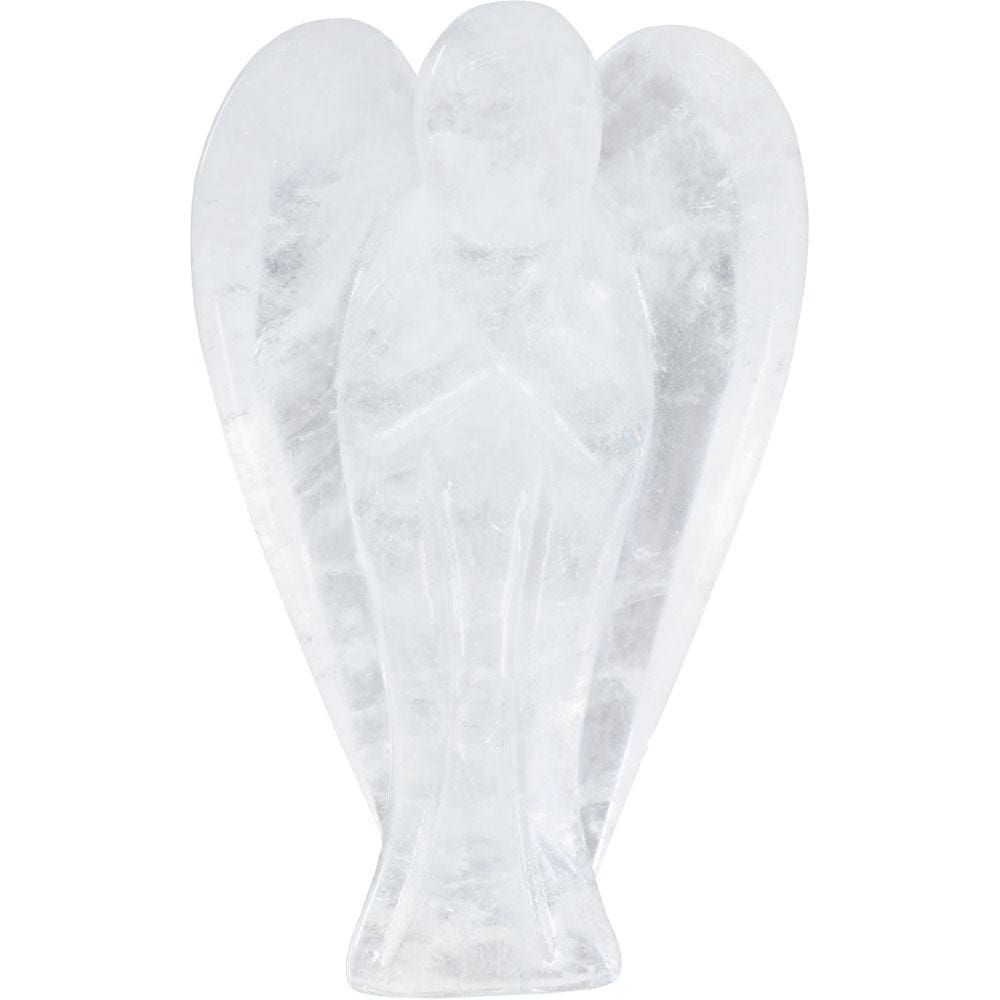 1.75&quot; Stone Carving Figurine Angel - Clear Quartz, SKU KH-33503, UPC 6016209525538